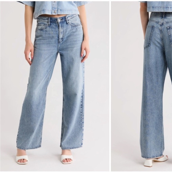 rag & bone Denim - Rag & Bone The Cloud Lori Jean High Rise Dubois Wide Leg Soft Denim